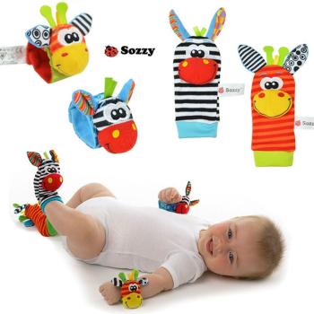 Baby Aktiv Spiel Söckchen Zebra oder Giraffe von Sozzy